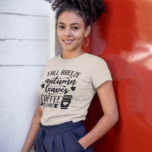 Load image into Gallery viewer, Fall Breeze Autumn Leaves Coffee Please T-Shirt