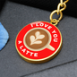 I Love You A Latte Coffee Keychain Personalized Pendant
