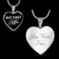 But First Coffee Necklace Coffee Lover Jewelry
