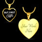 But First Coffee Necklace Coffee Lover Jewelry