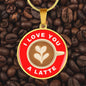 I Love You A Latte Coffee Necklace