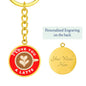 I Love You A Latte Coffee Keychain Personalized Pendant