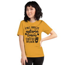 Load image into Gallery viewer, Fall Breeze Autumn Leaves Coffee Please T-Shirt