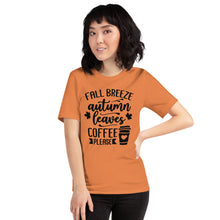 Load image into Gallery viewer, Fall Breeze Autumn Leaves Coffee Please T-Shirt