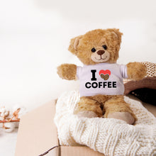 Load image into Gallery viewer, I Love Coffee Heart Teddy Bear