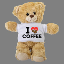 Load image into Gallery viewer, I Love Coffee Heart Teddy Bear