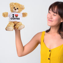 Load image into Gallery viewer, I Love Coffee Heart Teddy Bear