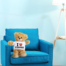 Load image into Gallery viewer, I Love Coffee Heart Teddy Bear