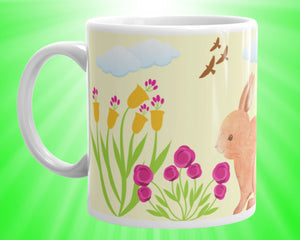 Bunny Rabbit Spring Coffee Mug