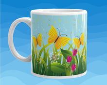 Load image into Gallery viewer, Butterfly Spring Themed Coffee Mug