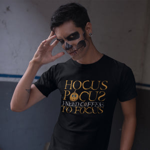 Halloween T-Shirt - Hocus Pocus I Need Coffee To Focus