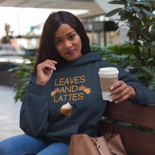 Load image into Gallery viewer, Leaves and Lattes Autumn Fall Season Coffee Lover Hoodie