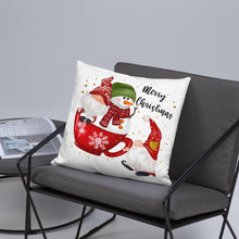 Load image into Gallery viewer, Merry Christmas Gnomes With Mug Pillow Cover