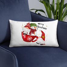 Load image into Gallery viewer, Merry Christmas Gnomes With Mug Pillow Cover