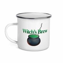 Load image into Gallery viewer, Halloween Enamel Mug - Witch&#39;s Brew Coffee Cup