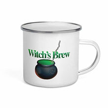 Load image into Gallery viewer, Halloween Enamel Mug - Witch&#39;s Brew Coffee Cup