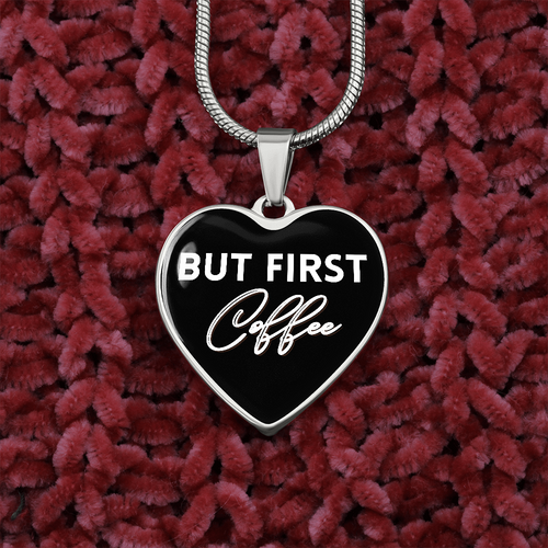 But First Coffee Necklace Coffee Lover Jewelry
