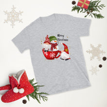 Load image into Gallery viewer, Merry Christmas Gnomes With Mug T-Shirt