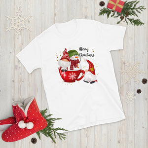 Merry Christmas Gnomes With Mug T-Shirt