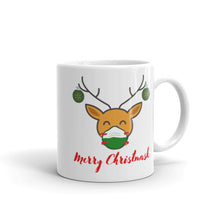 Load image into Gallery viewer, Merry Christmask Reindeer Wearing Mask Coffee Mug