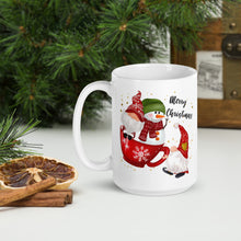 Load image into Gallery viewer, Merry Christmas Gnomes Ceramic Mug, 11 and 15 oz