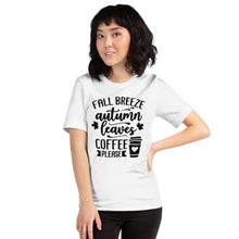 Load image into Gallery viewer, Fall Breeze Autumn Leaves Coffee Please T-Shirt