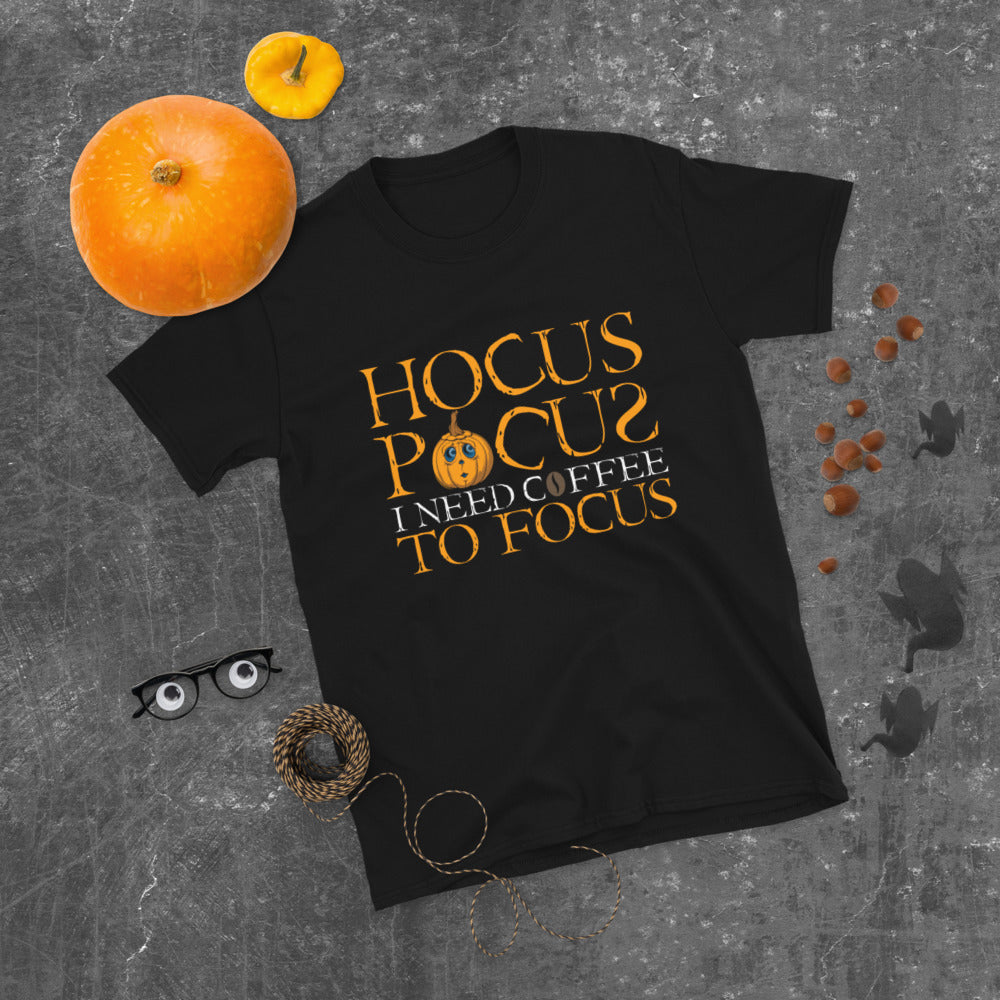 Halloween T-Shirt - Hocus Pocus I Need Coffee To Focus