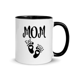 Mom Est 2021 Mug With Color Inside
