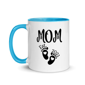 Mom Est 2021 Mug With Color Inside