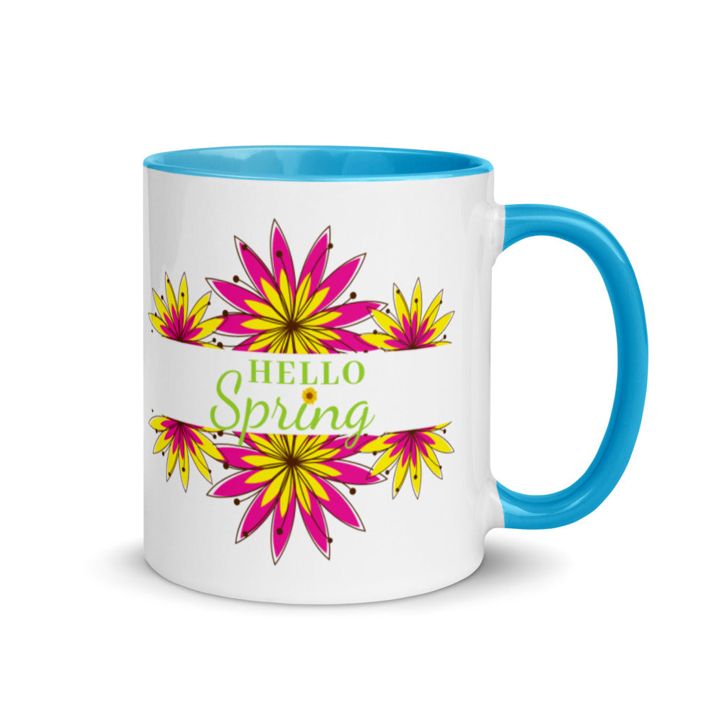 Hello Spring Mug With Color Inside