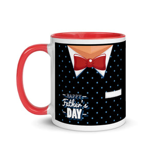 Happy Father's Day Mug With Shirt and Bowtie Gift For Dad