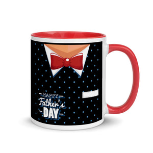 Happy Father's Day Mug With Shirt and Bowtie Gift For Dad