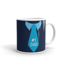 Load image into Gallery viewer, Number 1 Dad Mug With Blue Tie Gift For Dad