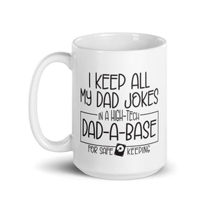 Funny Dad Coffee Mug DadABase Dad Jokes Pun Gift