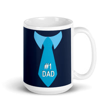 Load image into Gallery viewer, Number 1 Dad Mug With Blue Tie Gift For Dad